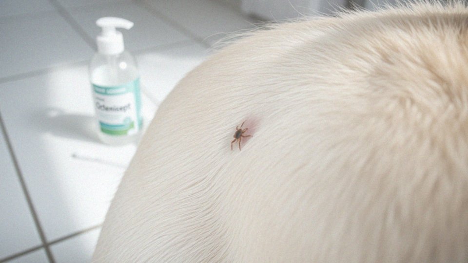Jak zdezynfekować skórę psa po usunięciu kleszcza?